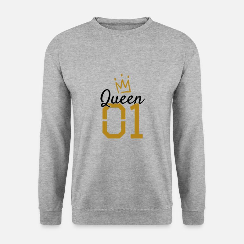 Queen 01 crown - Unisex Sweatshirt - salt & pepper