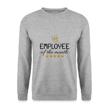 Employee of the month gift - Unisex Sweatshirt - salt & pepper - Front - Alina (178cm) & Michal (187cm)