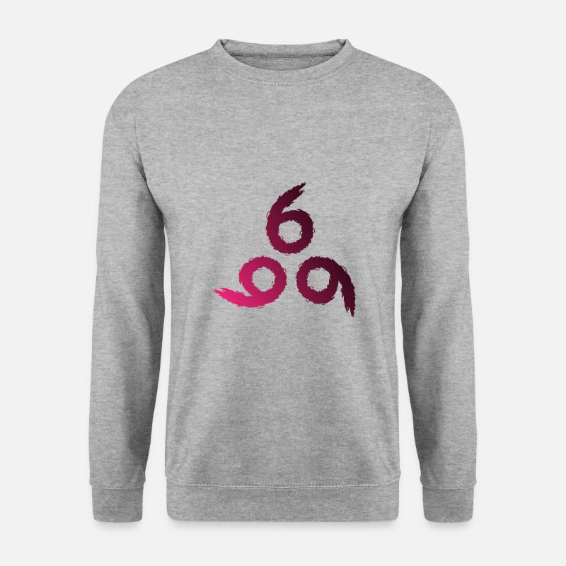 666 - Unisex Pullover - Weißgrau meliert