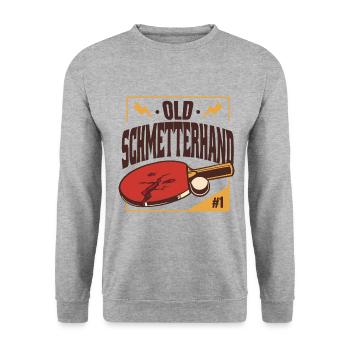 pingpongDesign - Sweat-shirt Unisexe - gris chiné - Devant - Alina (178cm) & Michal (187cm)