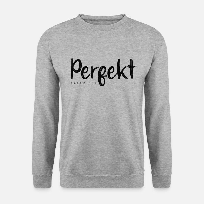 Perfekt - Unisex Pullover - Weißgrau meliert