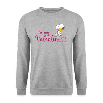Peanuts Snoopy and Woodstock Be My Valentine - Unisex Sweatshirt - salt & pepper - Front - Alina (178cm) & Michal (187cm)