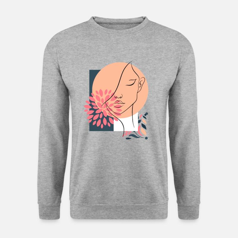 Feminin Magic - Unisex Pullover - Weißgrau meliert