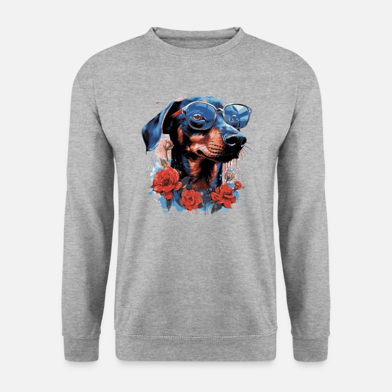 Rosendackel - Unisex Pullover - Weißgrau meliert