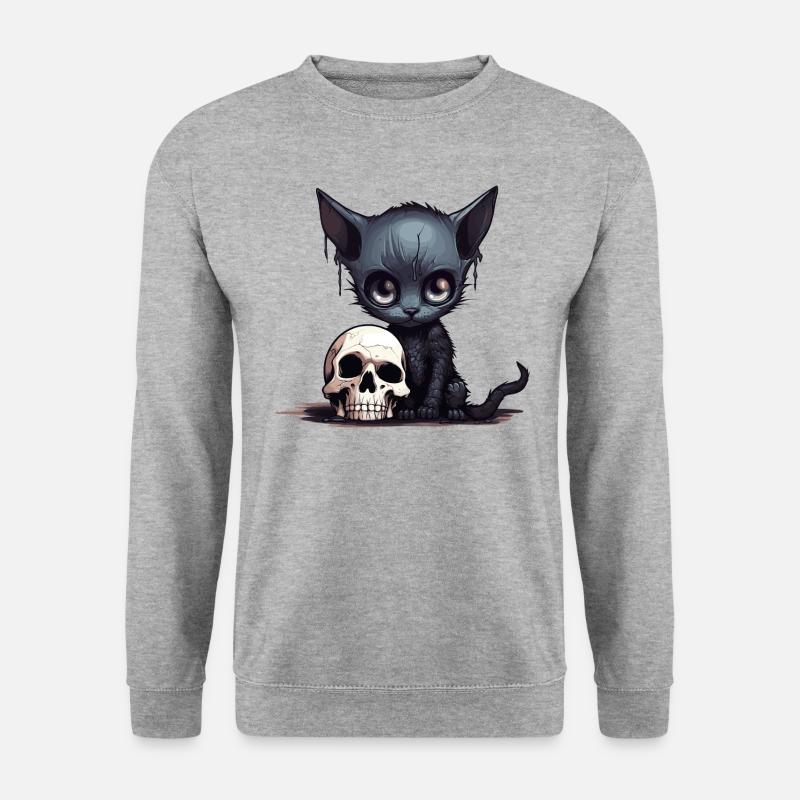 Chaton Emo mignon - Sweat-shirt Unisexe - gris chiné