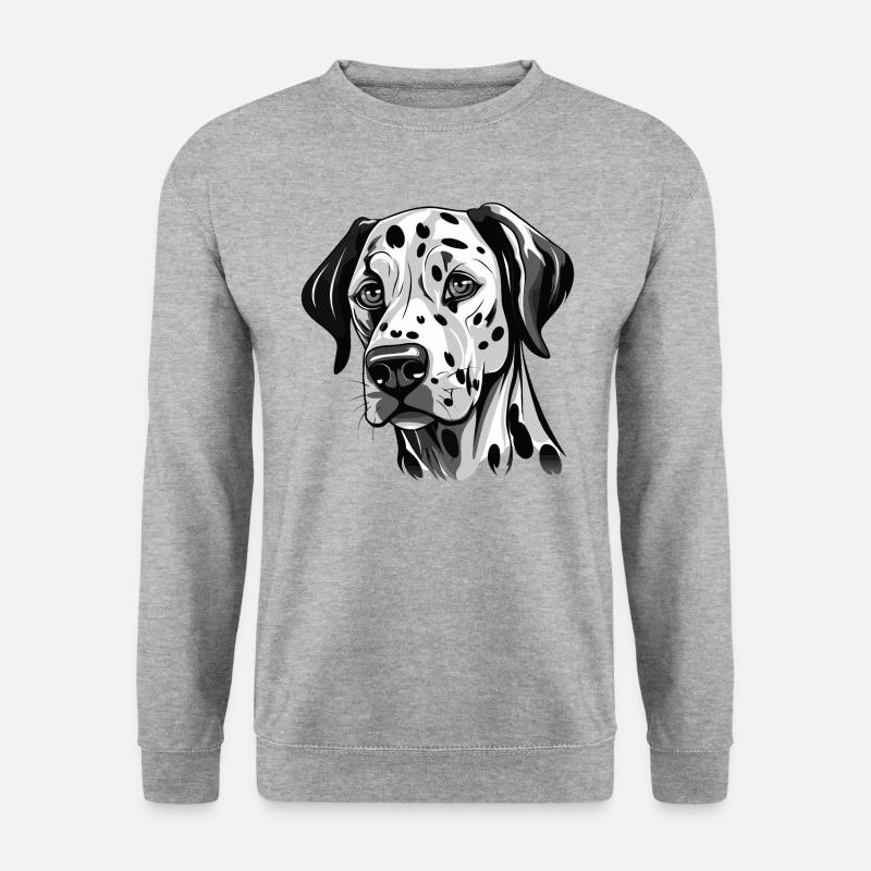 Niedlicher Dalmatiner - Unisex Pullover - Weißgrau meliert
