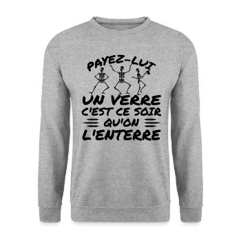 Hochzeit Liebe Herz Liebe Geschenk Verheirateter Ehemann Lustig - Unisex Pullover - Weißgrau meliert - Vorne - Alina (178cm) & Michal (187cm)