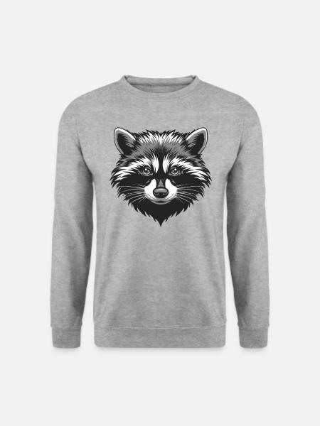 Vaskebjørn - Unisex sweater - hvidgrå meleret
