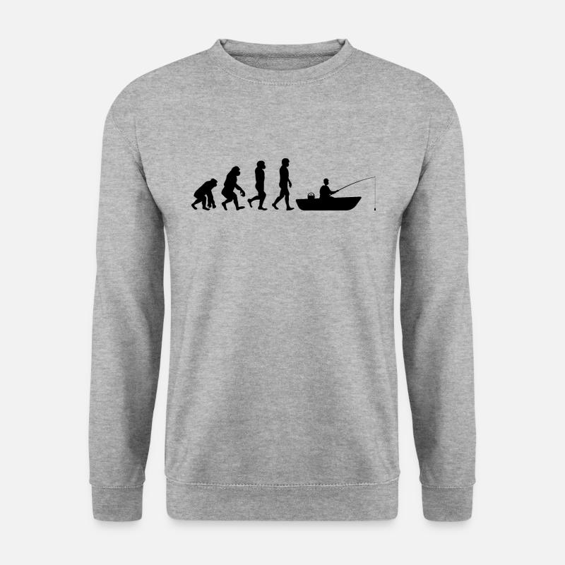 Evolution Bateau pêche - Sweat-shirt Unisexe - gris chiné