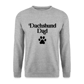 Dachshund Dad - Unisex Sweatshirt - salt & pepper - Front - Alina (178cm) & Michal (187cm)