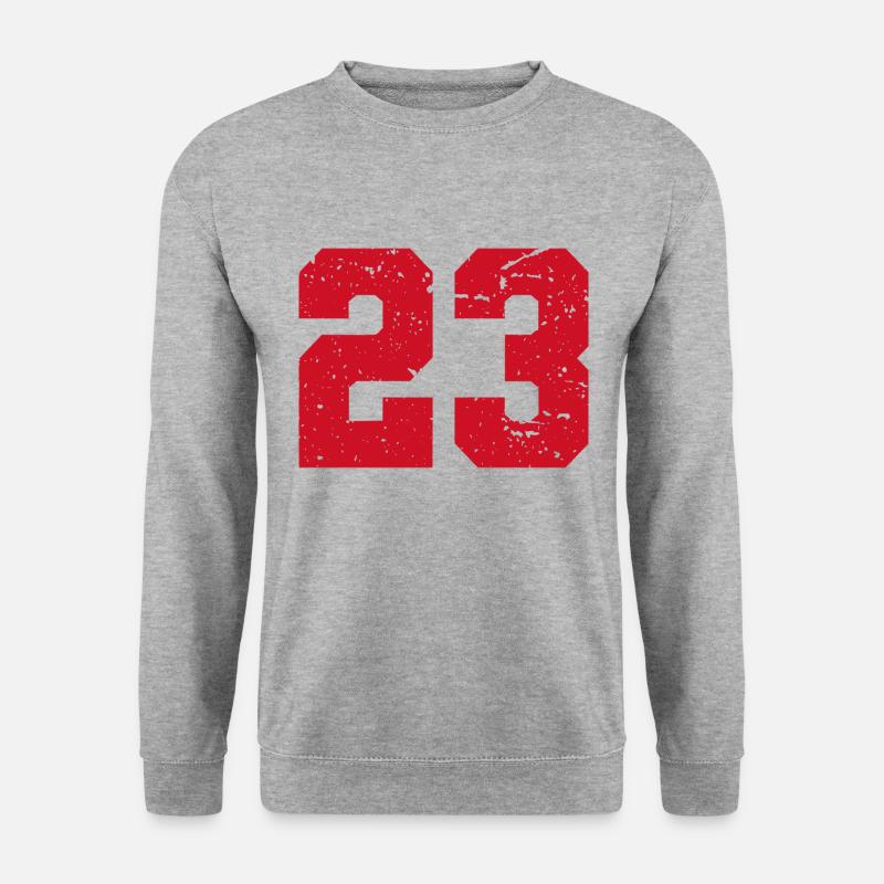 23 Nummer 23 Jahre - Unisex Pullover - Weißgrau meliert
