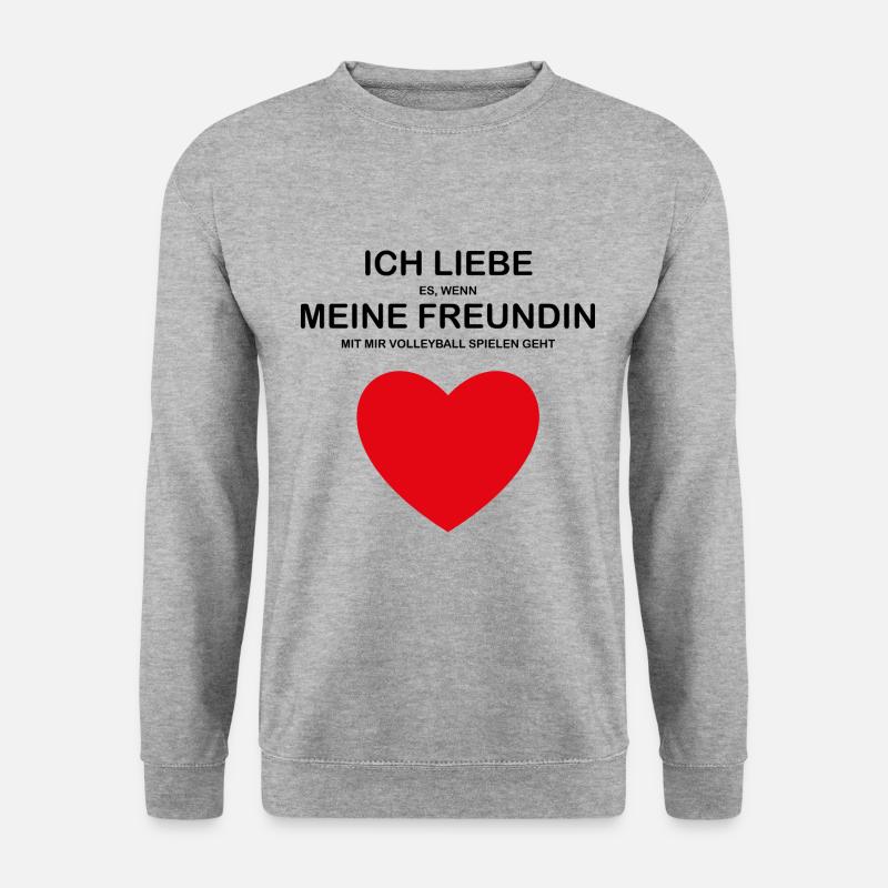 Ich liebe meine Freundin - Unisex Pullover - Weißgrau meliert