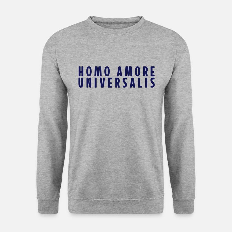 Homo Amore Universalis - Unisex Pullover - Weißgrau meliert