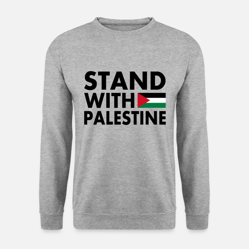 Palestina - Unisex Pullover - Weißgrau meliert