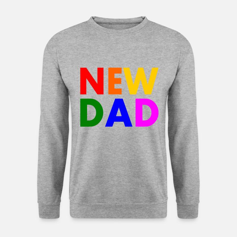 New dad - Unisex Pullover - Weißgrau meliert