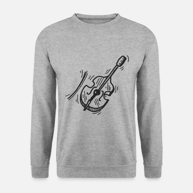 Violine - Violinist - Unisex Pullover - Weißgrau meliert