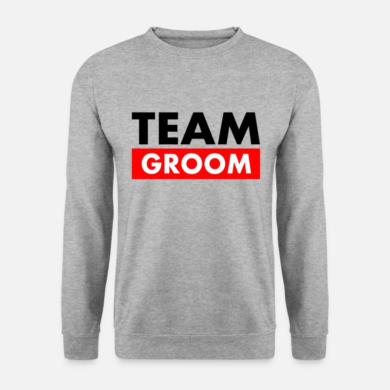 Team groom - Unisex Pullover - Weißgrau meliert
