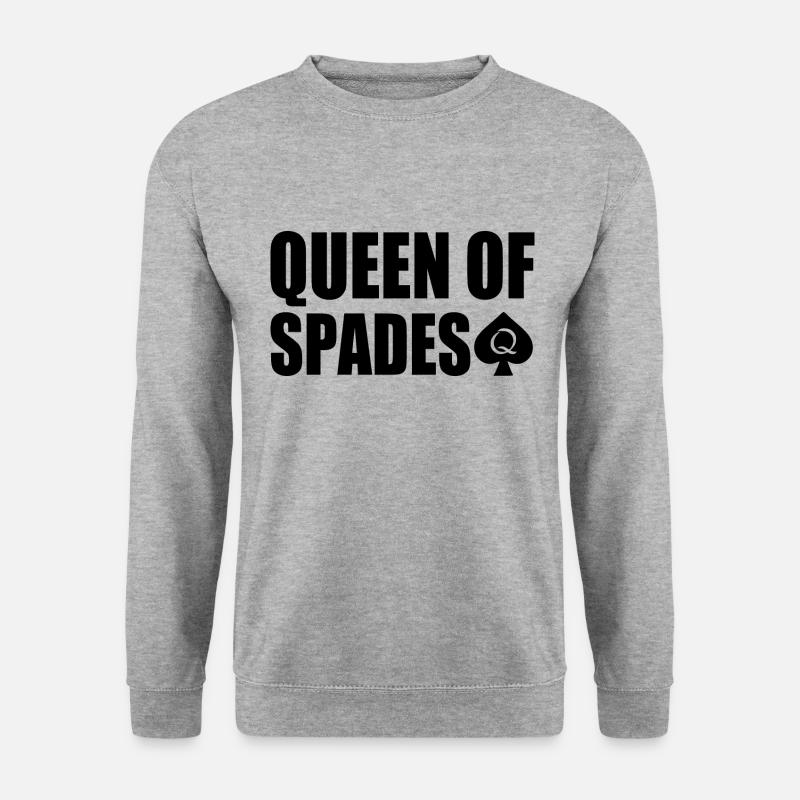Queen of spades - Unisex Pullover - Weißgrau meliert