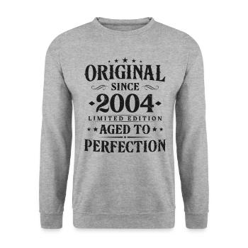 Original depuis 2004 Vintage cadeau d’anniversaire - Sweat-shirt Unisexe - gris chiné - Devant - Alina (178cm) & Michal (187cm)