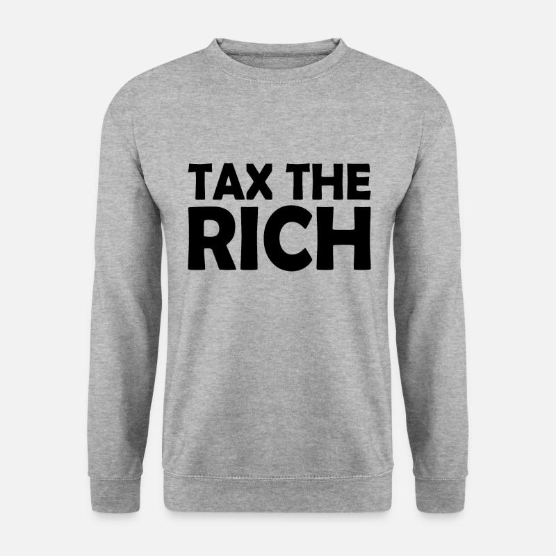 Tax the rich - Unisex Pullover - Weißgrau meliert
