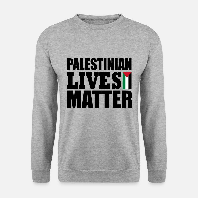 palestinian lives matter - Unisex Pullover - Weißgrau meliert