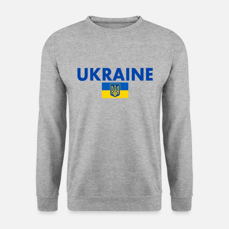 Ukraine - Unisex Pullover - Weißgrau meliert