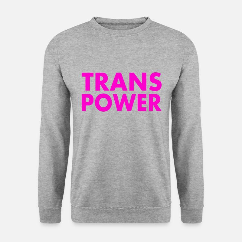 Trans power - Unisex Pullover - Weißgrau meliert