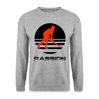 le hockey - Sweat-shirt Unisexe - gris chiné - Devant - Alina (178cm) & Michal (187cm)