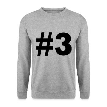 #3 - Unisex Pullover - Weißgrau meliert - Vorne - Alina (178cm) & Michal (187cm)