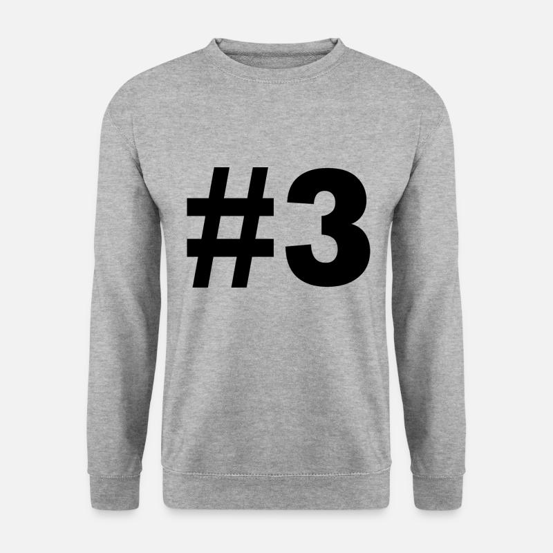 #3 - Unisex Pullover - Weißgrau meliert