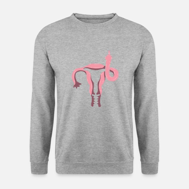 Uterus shows middle finger - Unisex Sweatshirt - salt & pepper