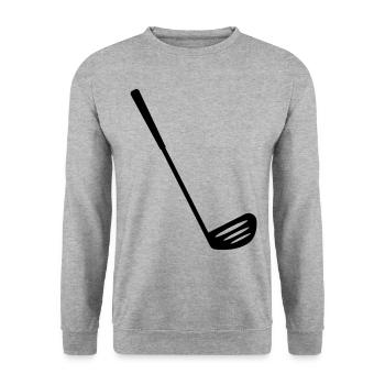 Club de golf motif - couleur a personnalisé - Sweat-shirt Unisexe - gris chiné - Devant - Alina (178cm) & Michal (187cm)