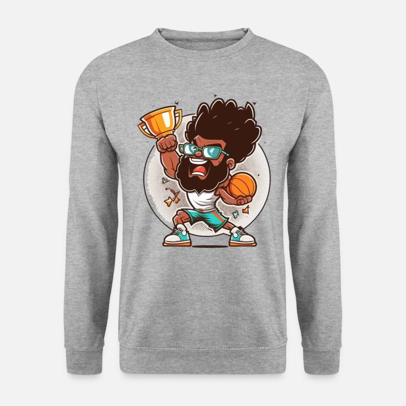 Slam Dunk König - Unisex Pullover - Weißgrau meliert