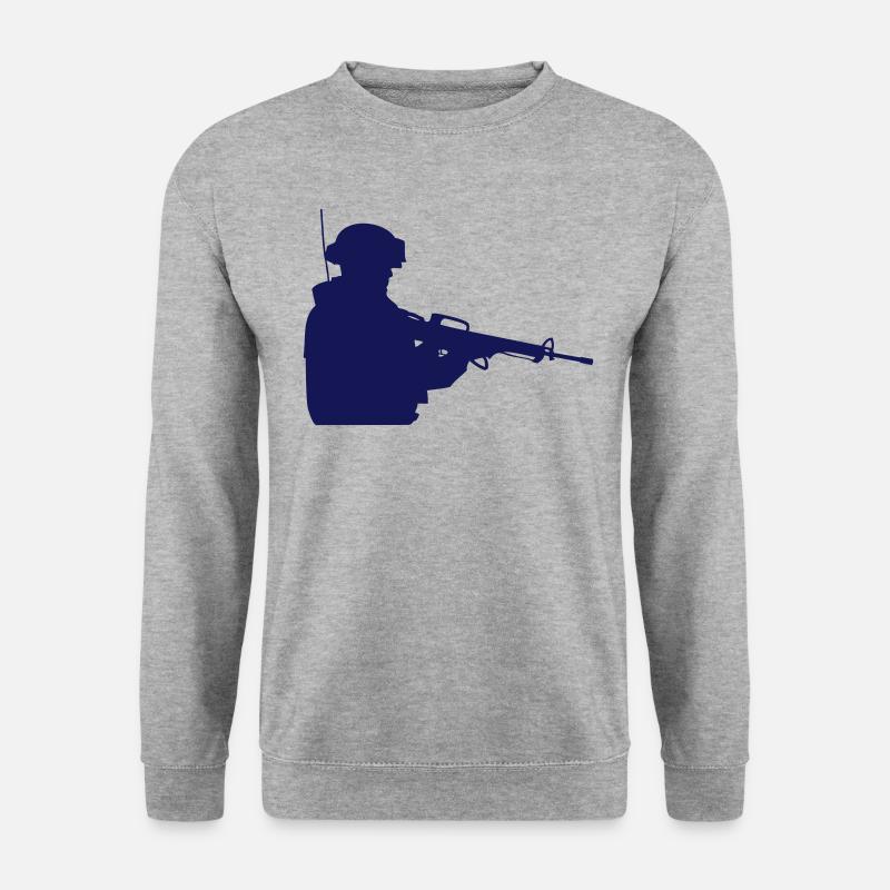 Soldier - Unisex Pullover - Weißgrau meliert