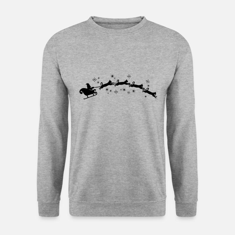 Santa's sleigh pulled by cats - Unisex Sweatshirt - salt & pepper
