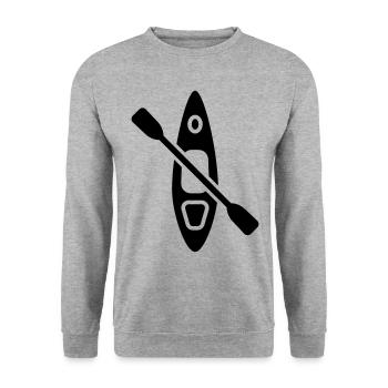 Kanu icon - Unisex Pullover - Weißgrau meliert - Vorne - Alina (178cm) & Michal (187cm)