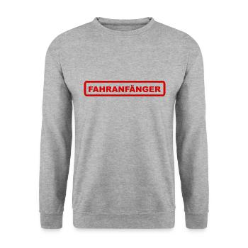 Fahranfänger - Unisex Pullover - Weißgrau meliert - Vorne - Alina (178cm) & Michal (187cm)