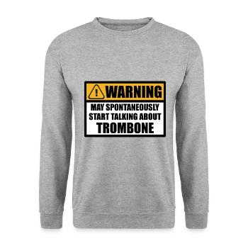 Trombone Player Sayings Funny Funny with Saying - Unisex Sweatshirt - salt & pepper - Front - Alina (178cm) & Michal (187cm)