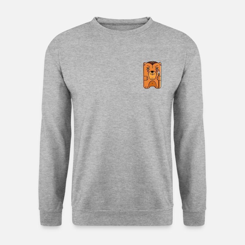 Dschungel Tiger - Unisex Pullover - Weißgrau meliert