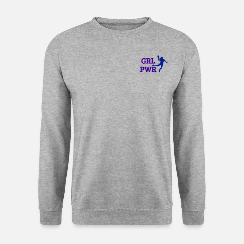 Girl Power Handball - Unisex Pullover - Weißgrau meliert