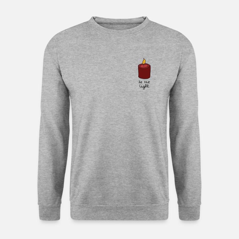 be the light - Unisex Pullover - Weißgrau meliert