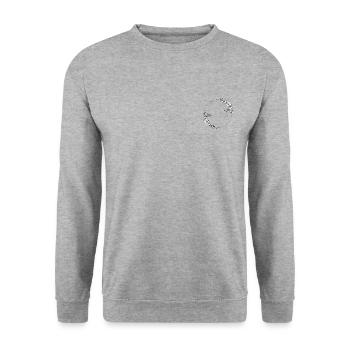 Rahmen blume - Unisex Pullover - Weißgrau meliert - Vorne - Alina (178cm) & Michal (187cm)