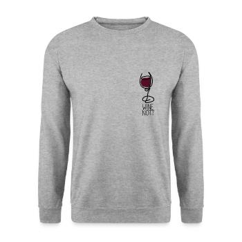 Wine Not? Red - Unisex Pullover - Weißgrau meliert - Vorne - Alina (178cm) & Michal (187cm)