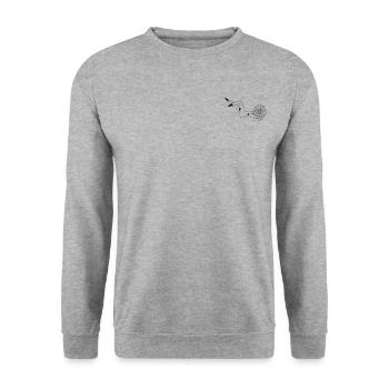 Pouvoir des fleurs - Sweat-shirt Unisexe - gris chiné - Devant - Alina (178cm) & Michal (187cm)