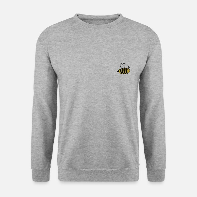 Biene - Unisex Pullover - Weißgrau meliert