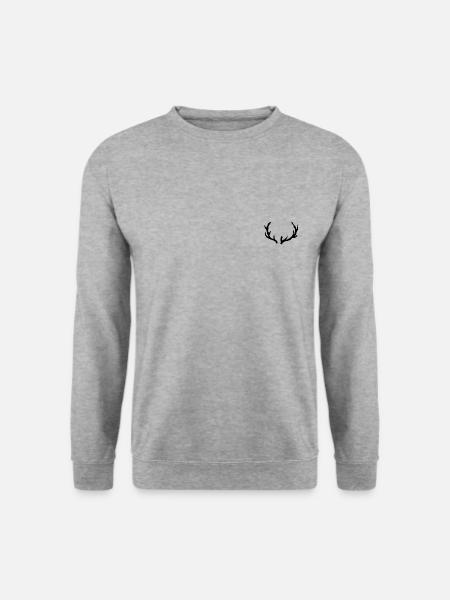 Antlers deer hunting forest - Unisex Sweatshirt - salt & pepper