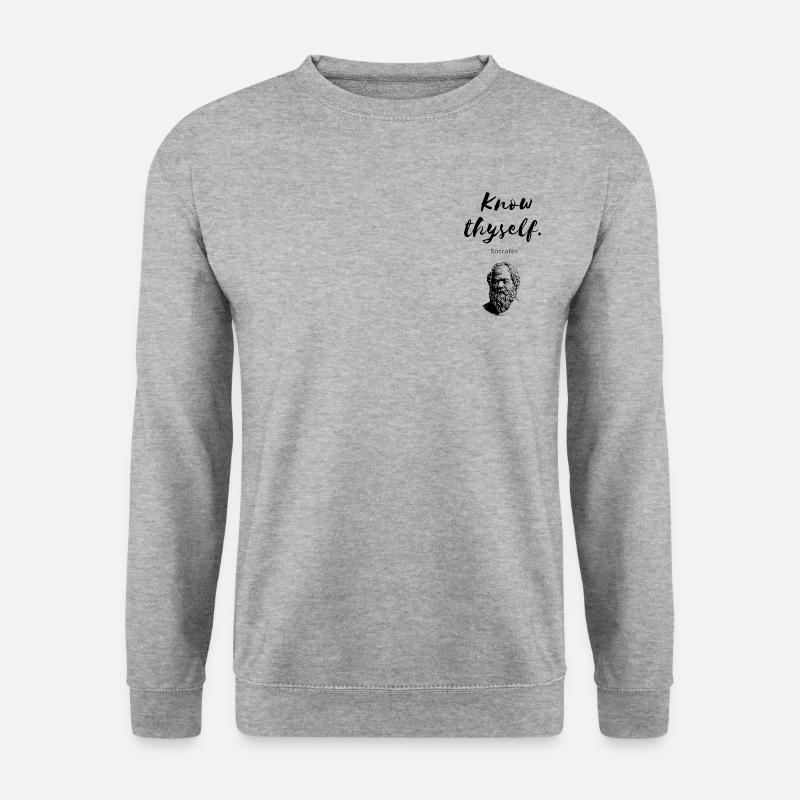 " Know thyself " Socrates - Unisex Sweatshirt - salt & pepper