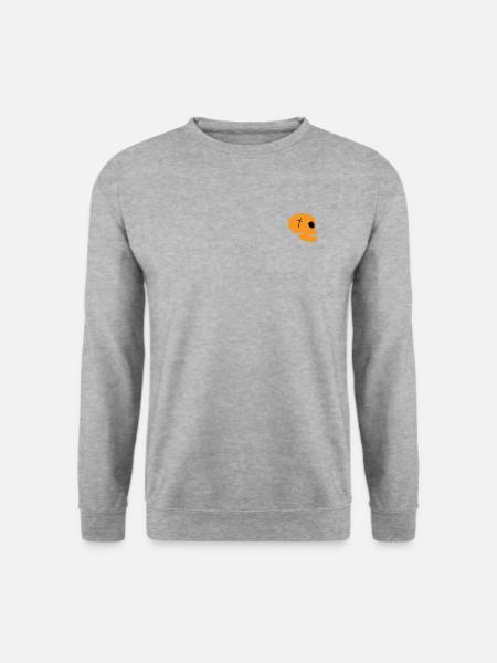 Skull Halloween - Unisex Pullover - Weißgrau meliert