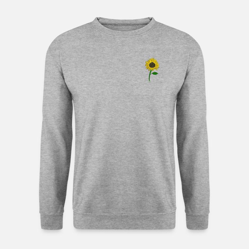 Sonnenblume - Unisex Pullover - Weißgrau meliert