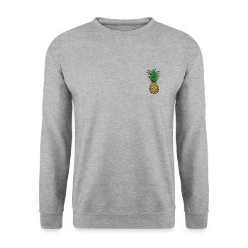 pineapple - Unisex Sweatshirt - salt & pepper - Front - Alina (178cm) & Michal (187cm)